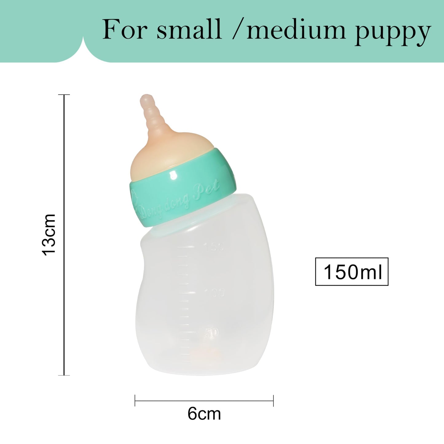 Doggiema Pet Feeder Bottle,Silicone Feeding Nipple and Syringes for All Breed of Puppies and Other Animals Dongdong pet
