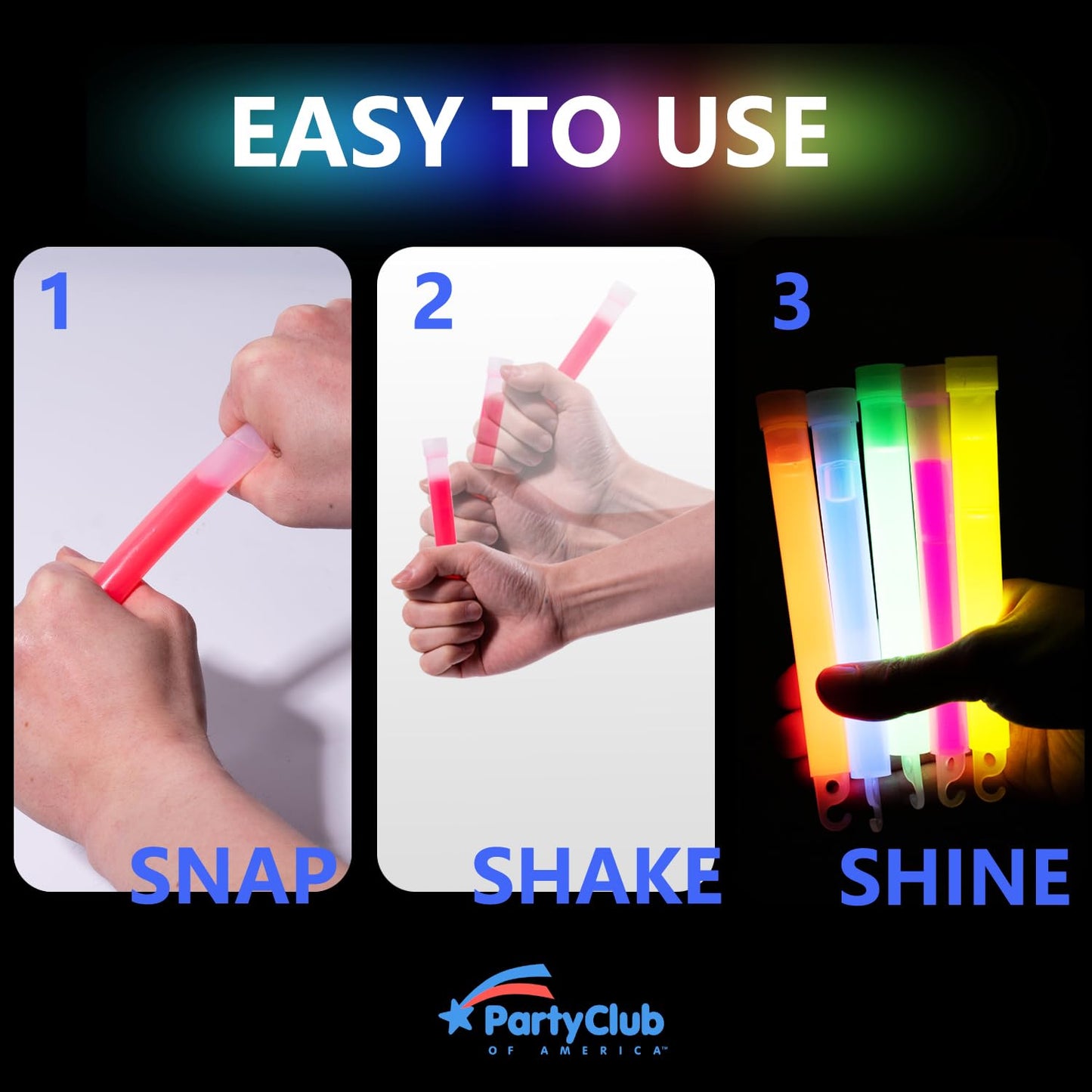 Pca 96 Pcs enhanced Neon Glow Sticks With Pe String  Ultra Bright Multicolor  6 Inch Emergency Light Sticks For Blackout Or Storm Ready Use Waterproof  Non-Toxic  Duration Lighting