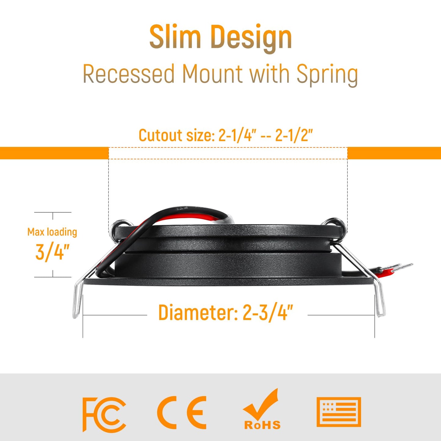 Obeaming 8 Pack 12 Volt Led Puck Light Rv Recessed Mount Ceiling Light 2.75?12V Down Light For Camper Van Truck Boat Interior Ceiling Kitchen Cabinet Lighting Cri 93 (Black/Cool White)