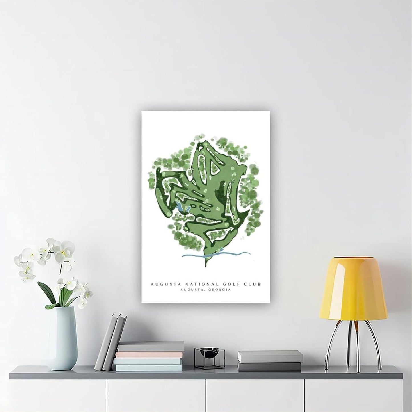 9W Golf Course Poster Green Scenery Decoration Wall Art for Office Living Room Frame-style 24x36inch(60x90cm)