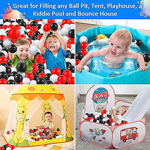 GUESVOT Ball Pit Balls Plastic Balls for Ball Pit Phathalate Free BPA Free Plastic Balls 100pcs 2.2" Set for Toddlers for ...
