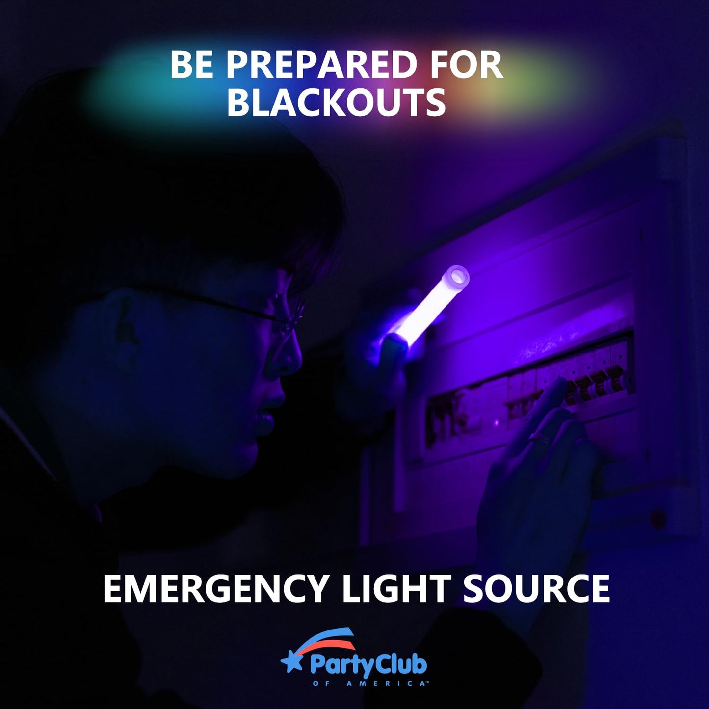 Pca 24 Pcs enhanced Neon Glow Sticks With Pe String  Ultra Bright Multicolor  6 Inch Emergency Light Sticks For Blackout Or Storm Ready Use Waterproof  Non-Toxic  Duration Lighting