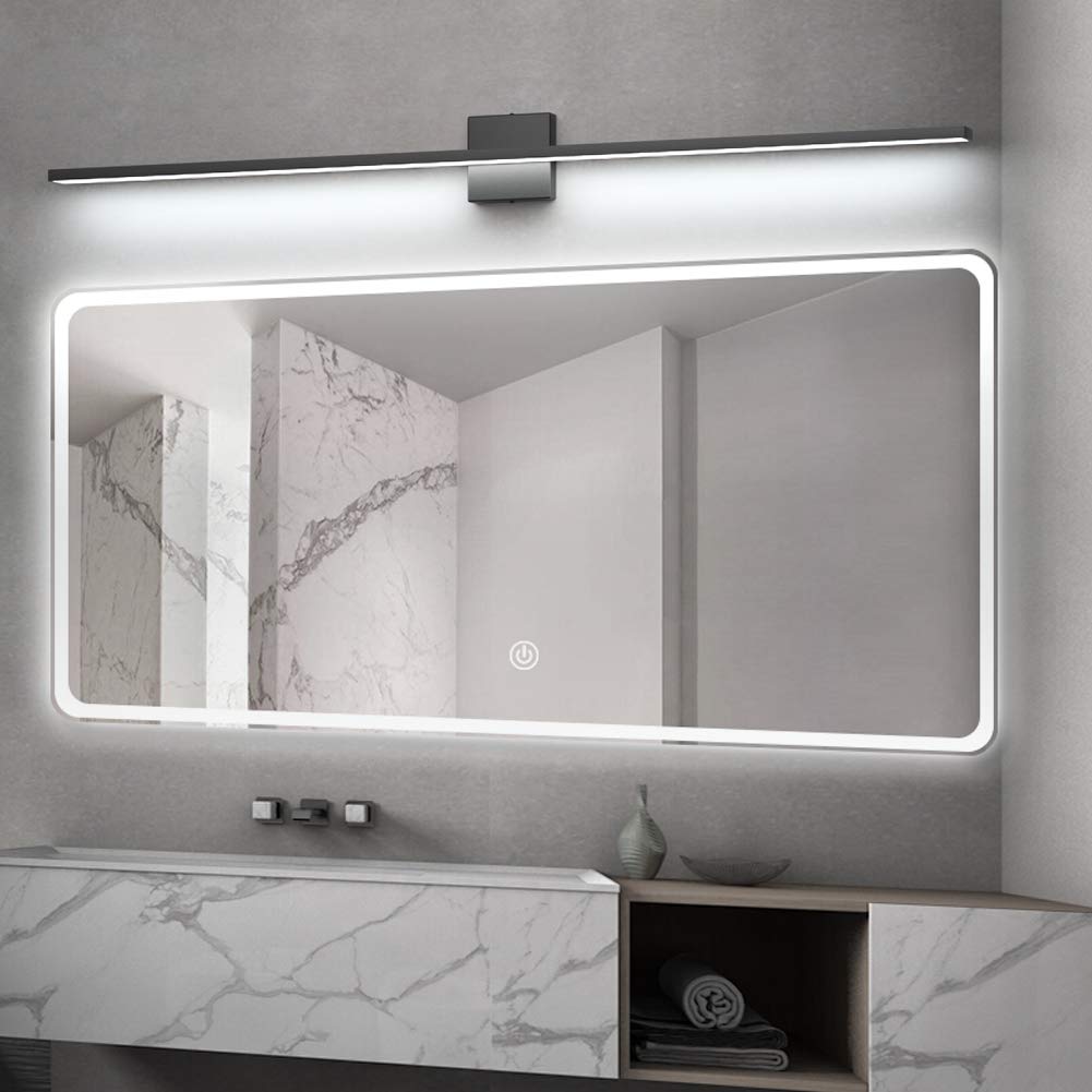 Ralbay 48 Modern Led Vanity Light, 46W Frosted Aluminum, Non-Dimmable Cool White 6000K, Model 1089 For Bathroom Lighting