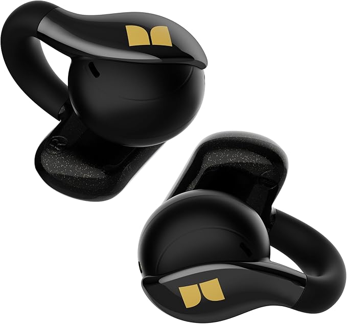 Monster Open Ear AC225 Earbuds, Stereo Sound, Bluetooth 6.0 Open Ear Headphones, Lightweight Comfort Clip-On Earbuds with ...