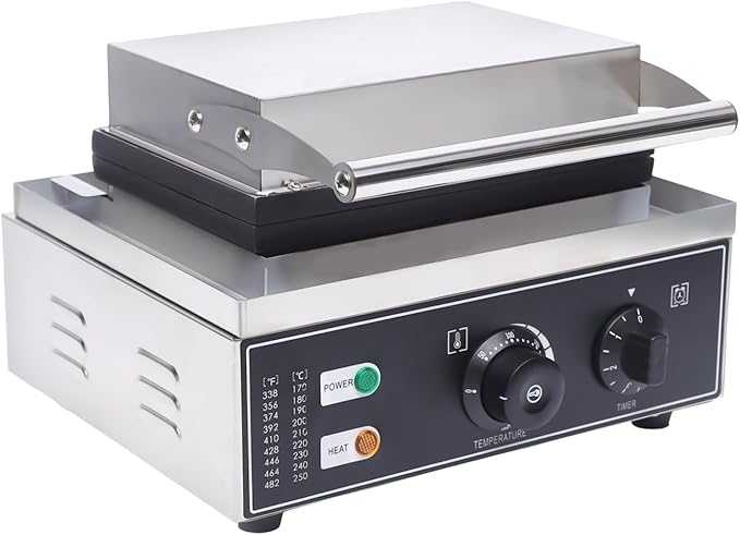 Mini Donut Maker Commercial Donut Maker Machine Electric Stainless Steel Doughnut Maker Double-Sided Heating with Non-stick Plate for Kitchen, Restaurant (12Pcs/Pan 1550W)