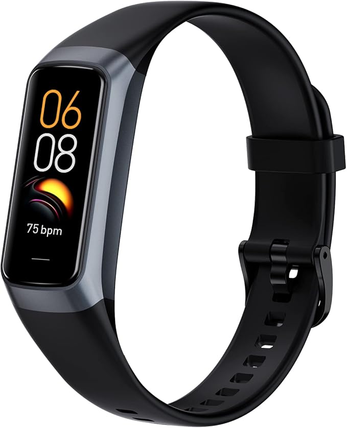 BSLIZHEN Fitness Tracker with 24/7 Blood Oxygen Heart Rate and Sleep Monitor,IP68 Waterproof,1.10''AMOLED Touch Color Scre...