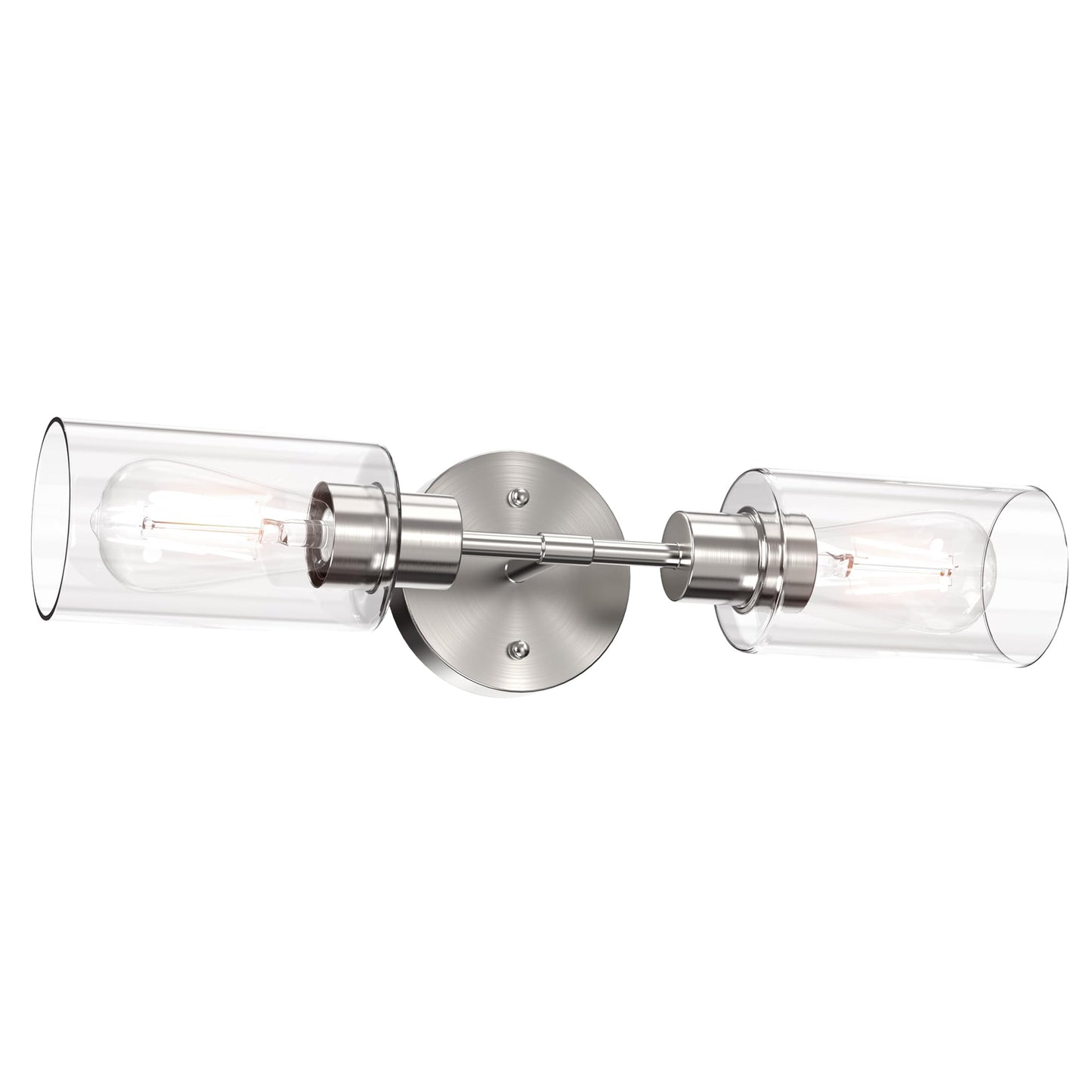 Espird Bathroom Light Fixtures 2 Light Brushed Nickle  Bathroom Vanity Lights Over Mirror  Bathroom Sconces Wall Lighting Farmhouse Vanity Light  Modern Vanity Lights With Clear Shades