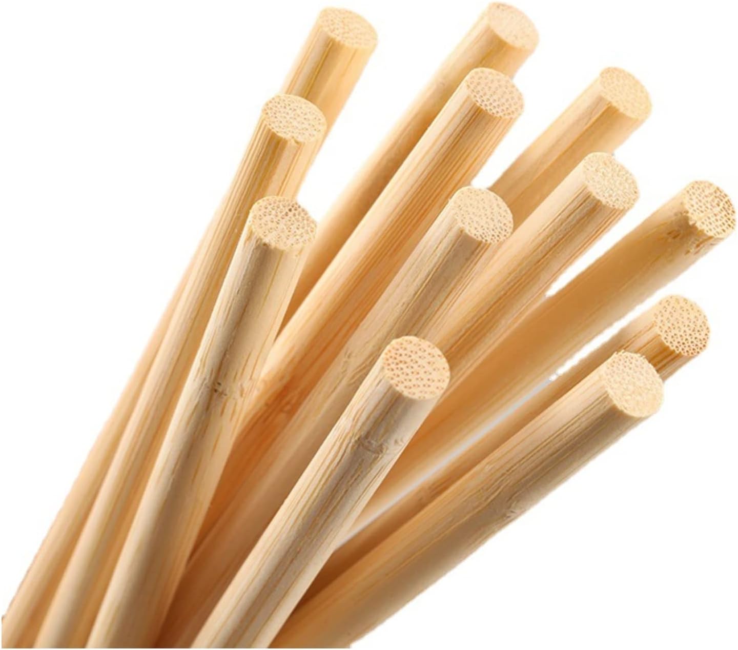 HOPELF 50PCS Bamboo Sticks - 1/2 x 36 Inch Dowel Rods for Crafts, DIYers