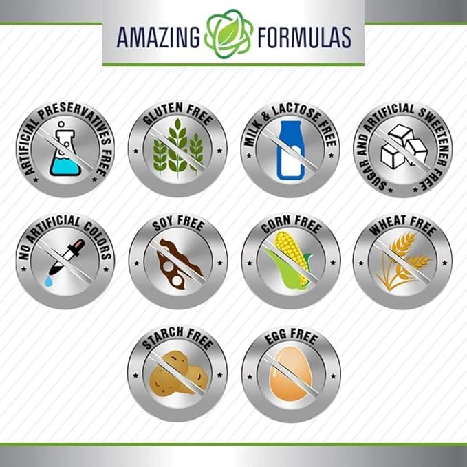 Amazing Formulas Creatine Monohydrate 3000 Mg Per Serving Supplement | 180 Capsules | Non-GMO | Gluten Free | Made in USA (2 Pack)