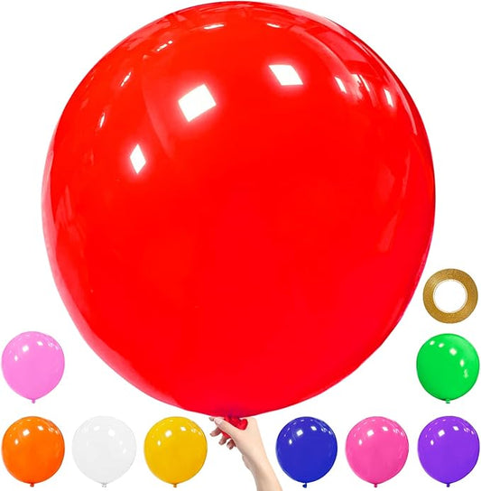 9Pcs Big 36 Inch Balloons, assroted giant balloon, Latex Ballons, Large Balloons for Birthday Wedding Party Decorations.
