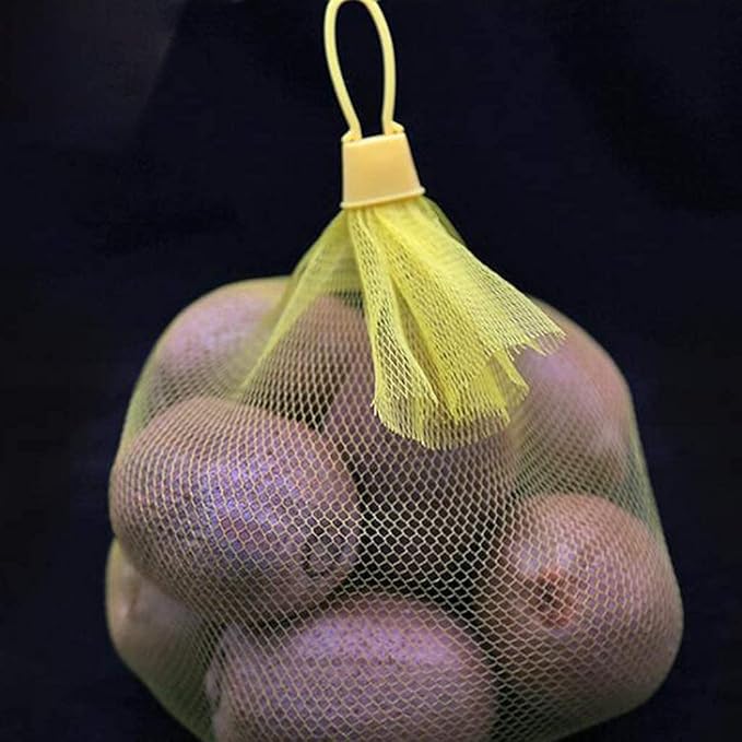 100pcs Egg Hatching Bags Strong Stretchable Plastic 15 inch Mesh Bag Reusable for Vegetables Fruits Toys