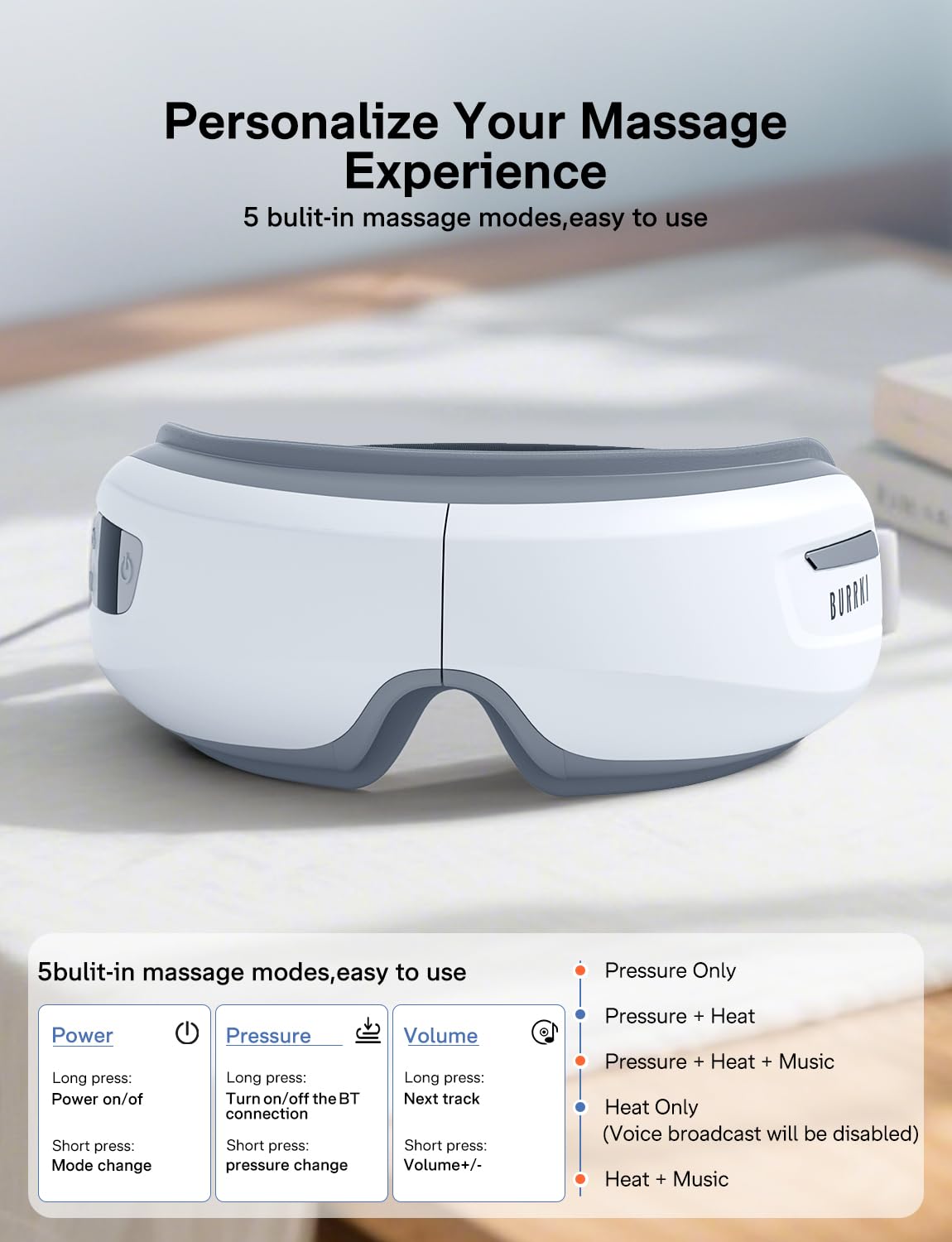 Eye Massager with Heat and Cooling, Valentines Day Gifts for Women Men, Heated Eye Mask Reduces Migraines, Dry Eyes, Headache Relief Eye Care Devices, Birthday Gifts for Her Him