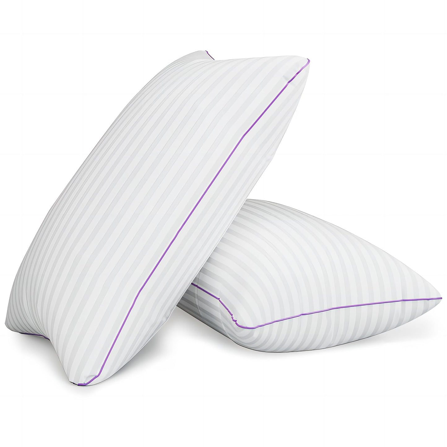 VAINOC Pillows Standard Size Set of 2,Breathable Hotel Collection Bed Pillows for Sleeping Medium Soft Down Alternative Microfiber Filled,20 x 26 Inches
