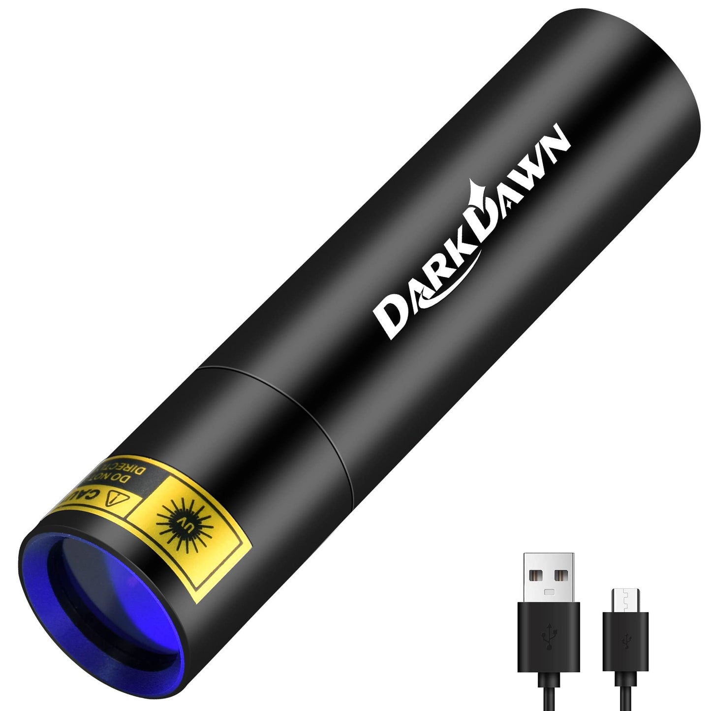 Darkdawn Uv 395Nm Flashlight - Usb Rechargeable Mini Blacklight, Aluminum, D15 Model, Ideal For Cat Urine Detection And Stain Identification