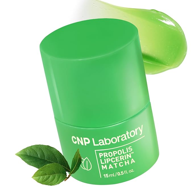 CNP Honey Lip Butter - Propolis Lipcerin™ 07 Matcha, Café Edition, Hydrating Overnight Manuka Lip Balm & Mask, 12hrs Long-lasting Moisture, Gifts for Women, Korean Skin Care, 0.5 fl.oz.