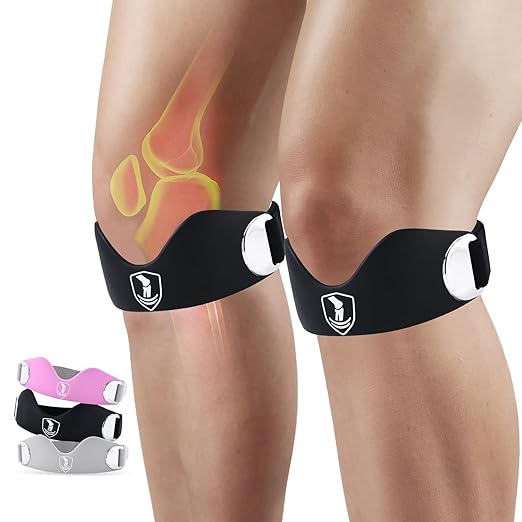 Patellar tendon support strap2 Pack, helps protect knee support for hiking, soccer, basketball, running, jumping, tennis, ...