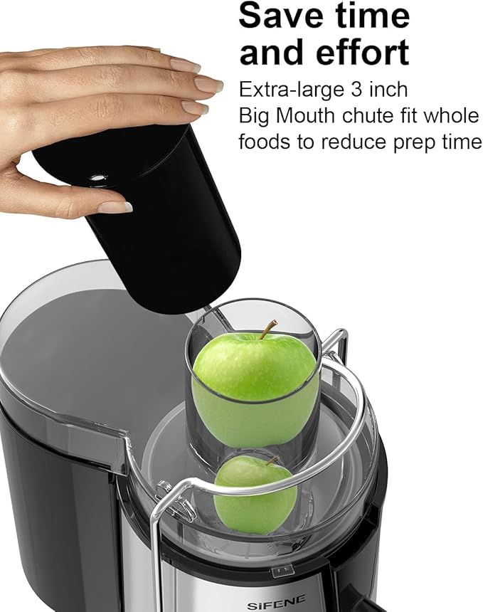 Electric Centrifugal Juicers Extractor - Juicer Machine - 3" Wide Mouth, Easy Clean, Stainless Steel