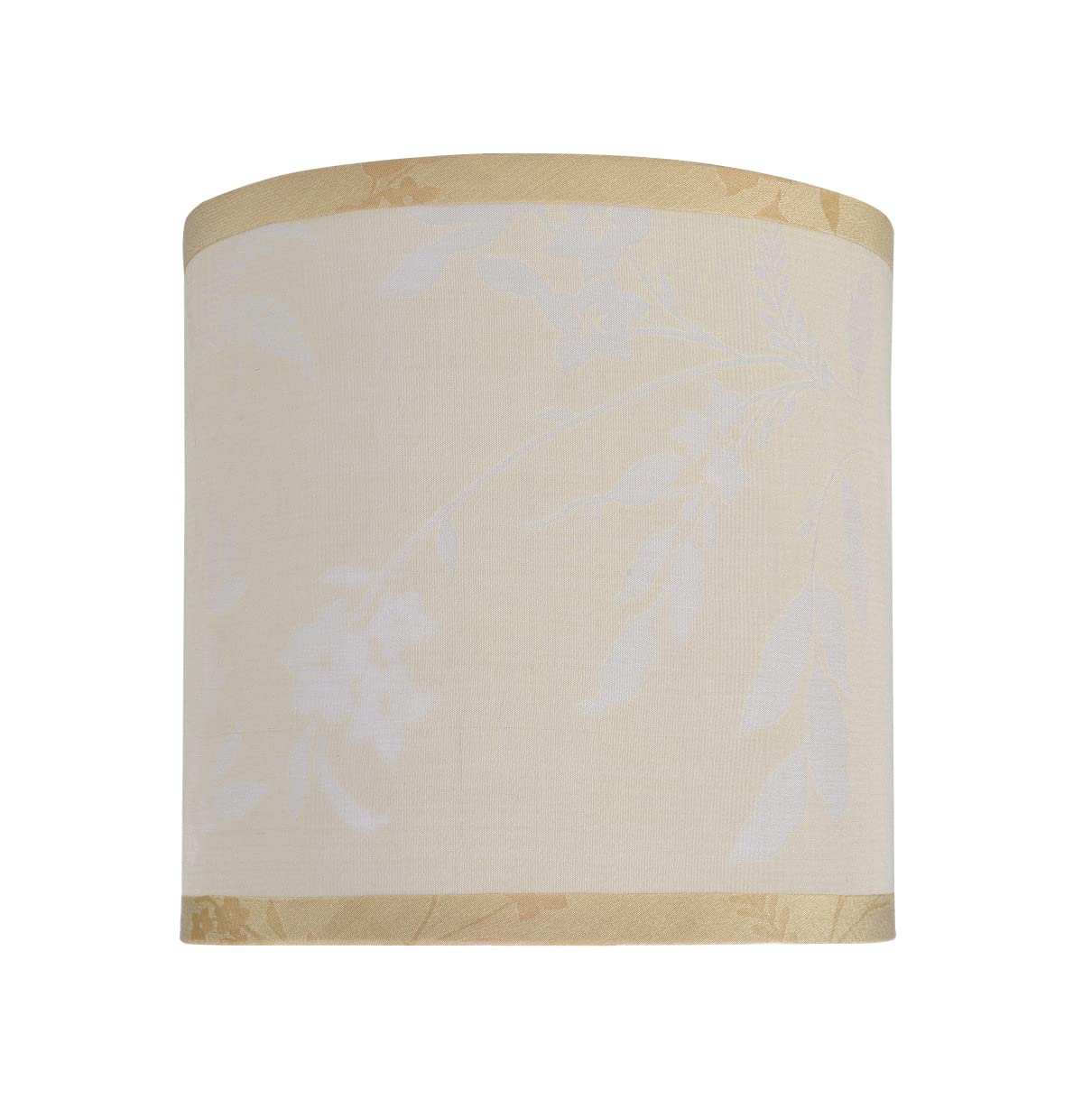 Aspen Creative Drum Lamp Shade, Faux Silk, Beige, 8in x 8in x 8in, Model 31052A