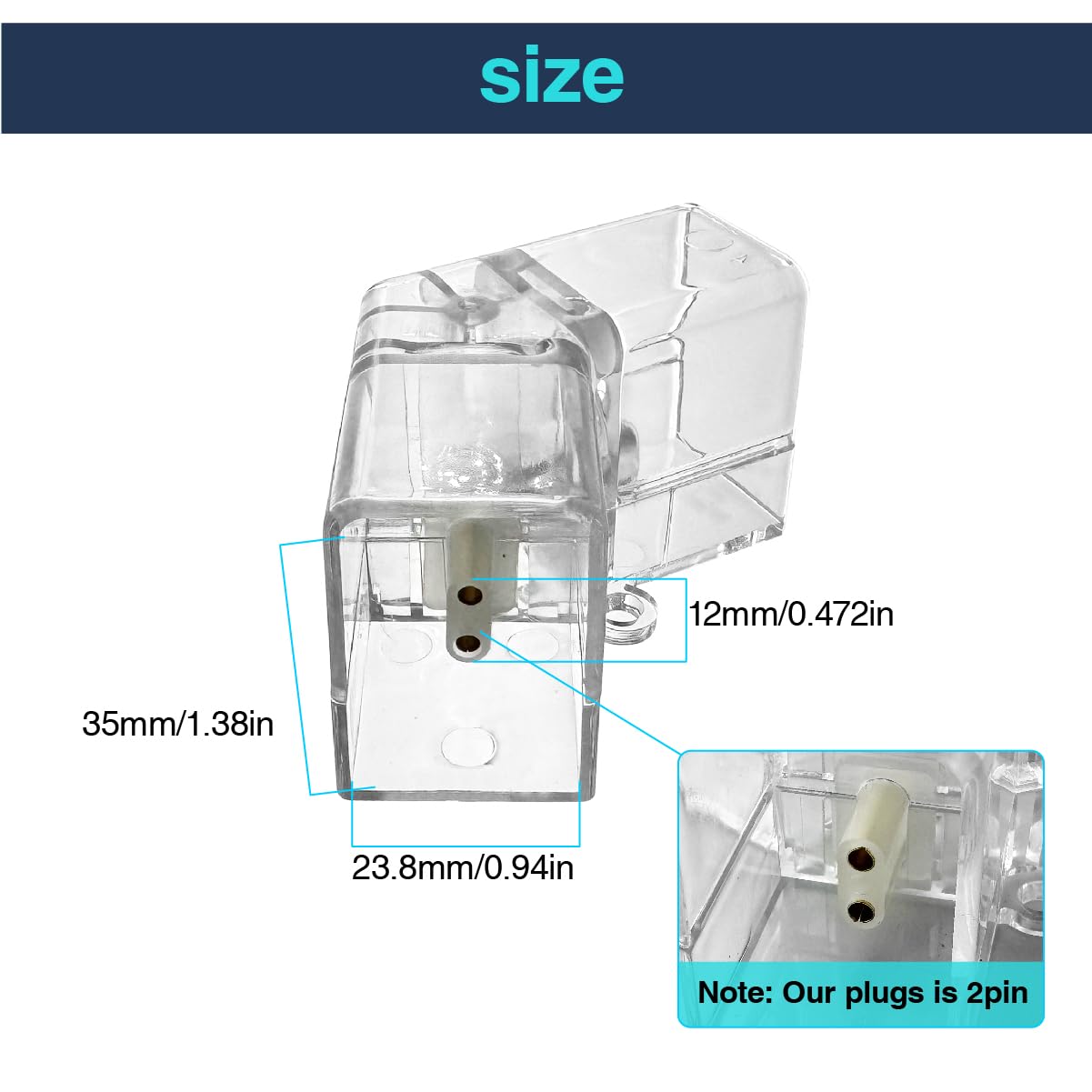 Cezelux 5 Pack Hexagon Garage Light Connectors 2 Pin V-Connector Led Garage Light Copper Pin Diy Hexagon Accessories Replacement/Spare For Honeycomb Lighting Systems (5 Pack V Connector)