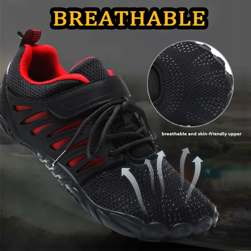 MIFAWA Barefoot Shoes Men Wide Toe Box Zero Drop Water Shoes Men for Gym Workout Minimalist Weightlifting Cross-Trainer Ru...