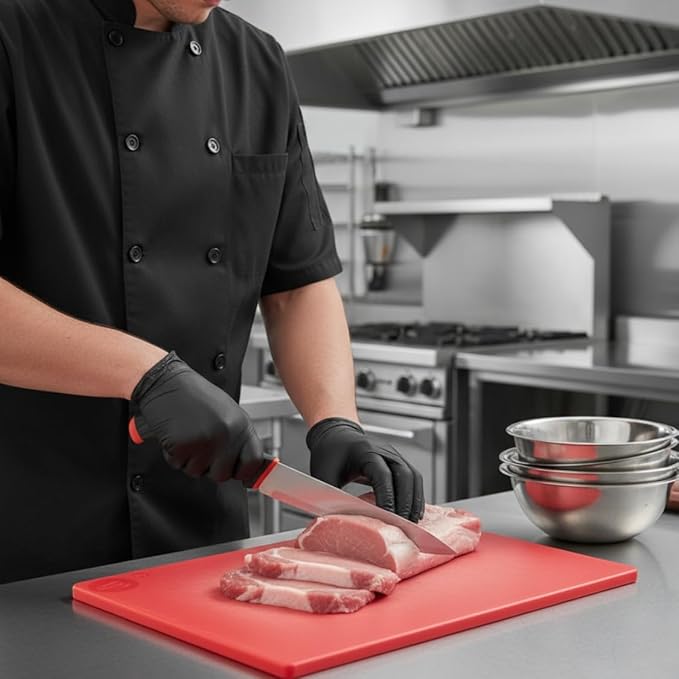 TrueCraftware- Cutting Boards for Kitchen 18" X 12" X 1/2” Assorted Colors Set of 6- Color Coded Durable Kitchen Cutting Board Chopping Board Non Slip Cutting Mat for Meat Vegetables Dishwasher Safe