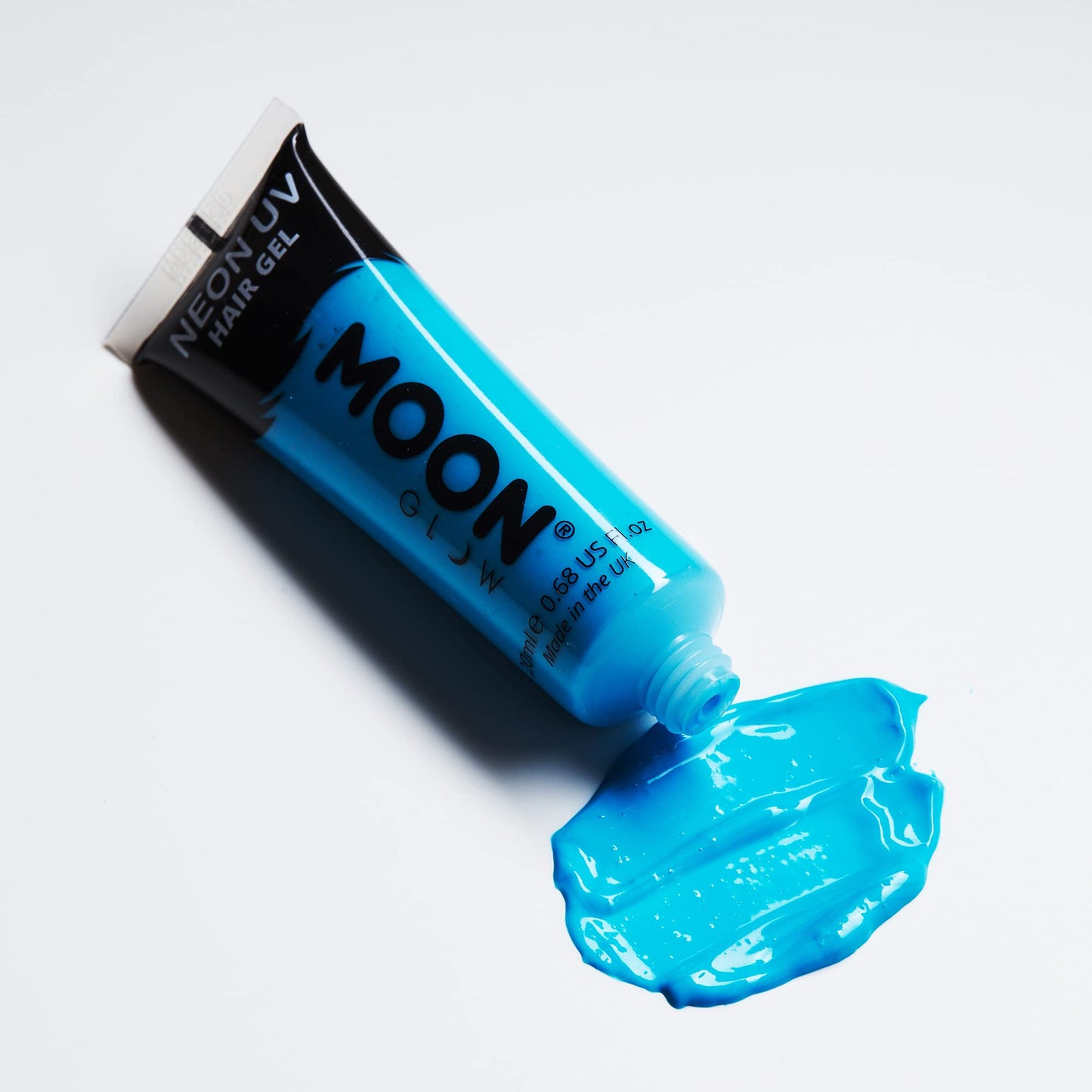 Moon Glow - Blacklight Neon UV Hair Gel - 0.67oz Intense Blue - Temporary wash out hair color - Spike and Glow!