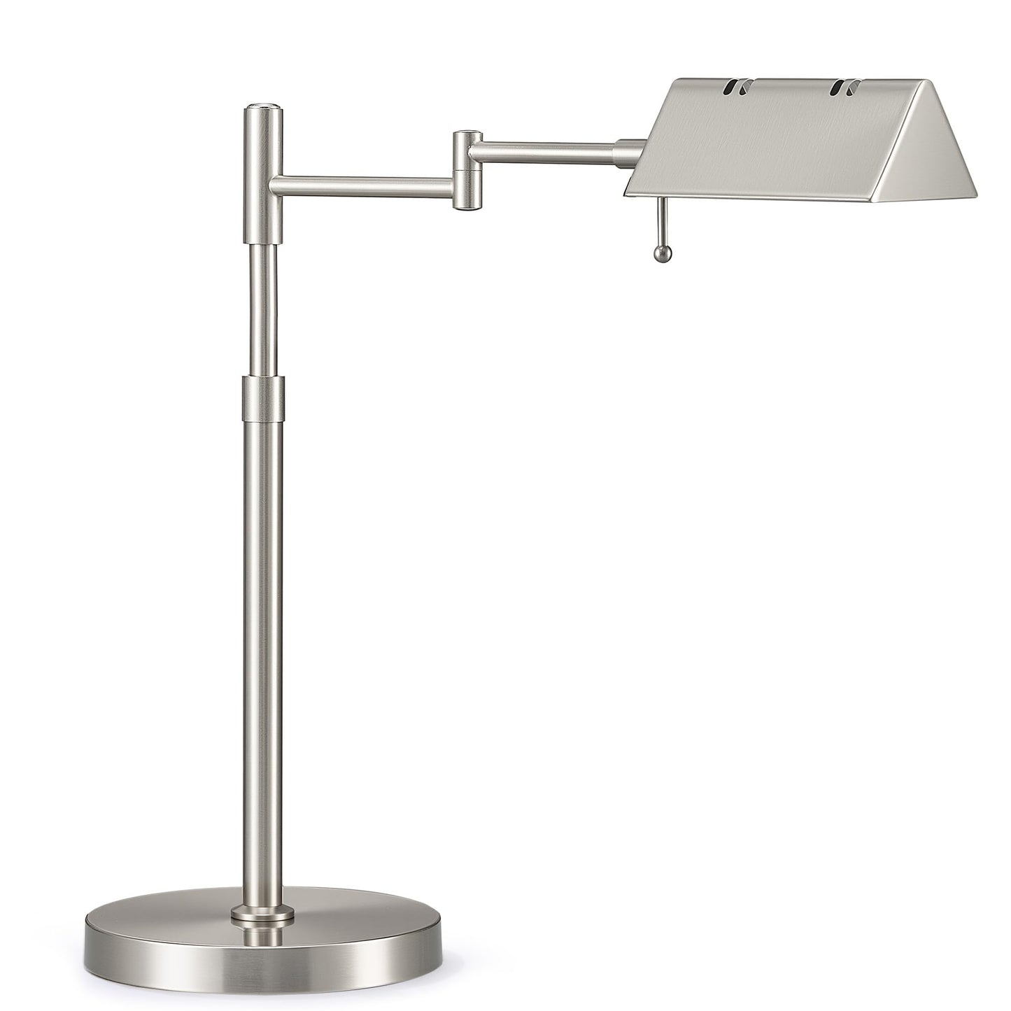 VONLUCE LED Desk Lamp, Adjustable Metal Table Lamp, Dimmable, Brushed Nickel, Model PTL-IST5