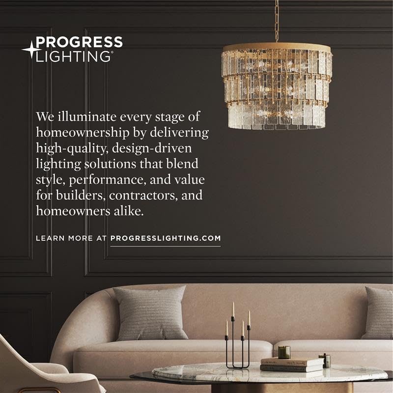 Progress Lighting 2-Light Modern Bath Vanity Light, Etched White Glass, Brushed Nickel, Model P2158-09