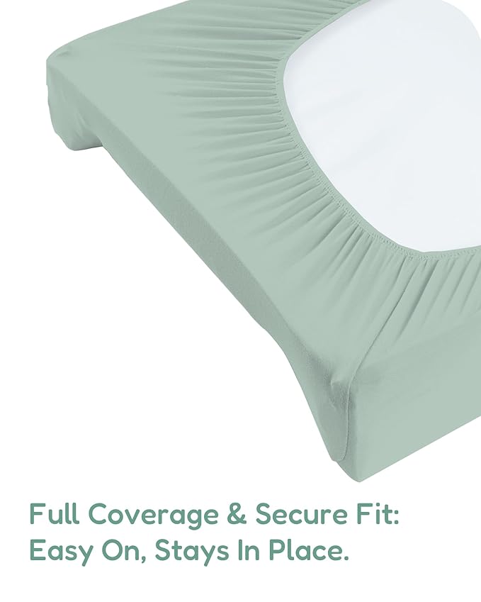Extra Stretchy Changing Pad Cover, Ultra Soft Premium Jersey Knit Changing Pad Sheets, Unisex for Boys Girls, Fits All Standard Changing Tables/Dresser Tops - 2 Pack
