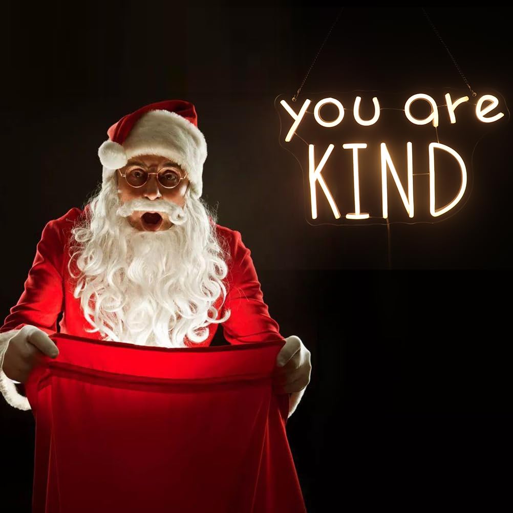 You Are Kind Neon Sign  Decorative Neon Lights For KidS Room Play Room Wall Decor Neon Light Sign  Christmas Birthday KidS Gift Thanksgiving Gift(Warm White)