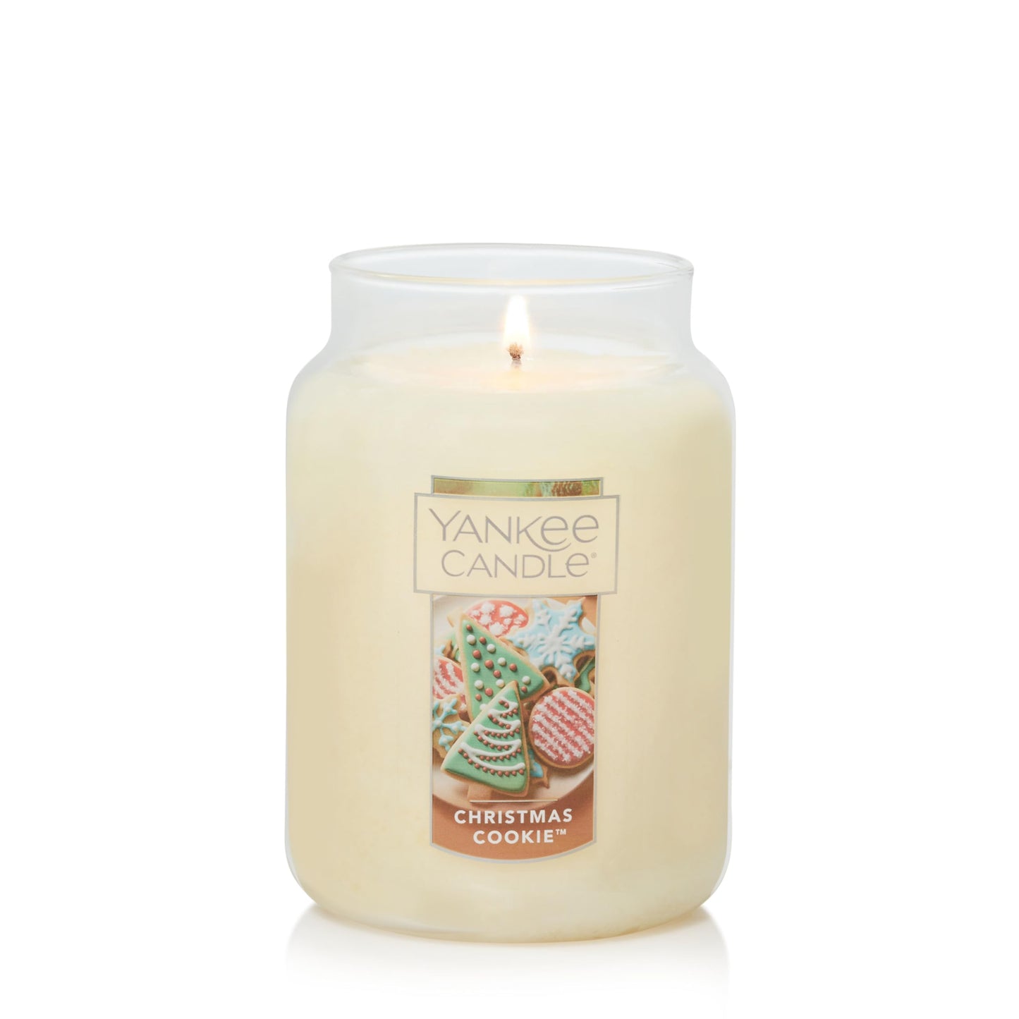 Yankee Candle Christmas Cookie Scented Classic 22oz Large Jar Single Wick Candle Over 110 Hours of Burn Time Perfect for Holiday Gifting and Celebration