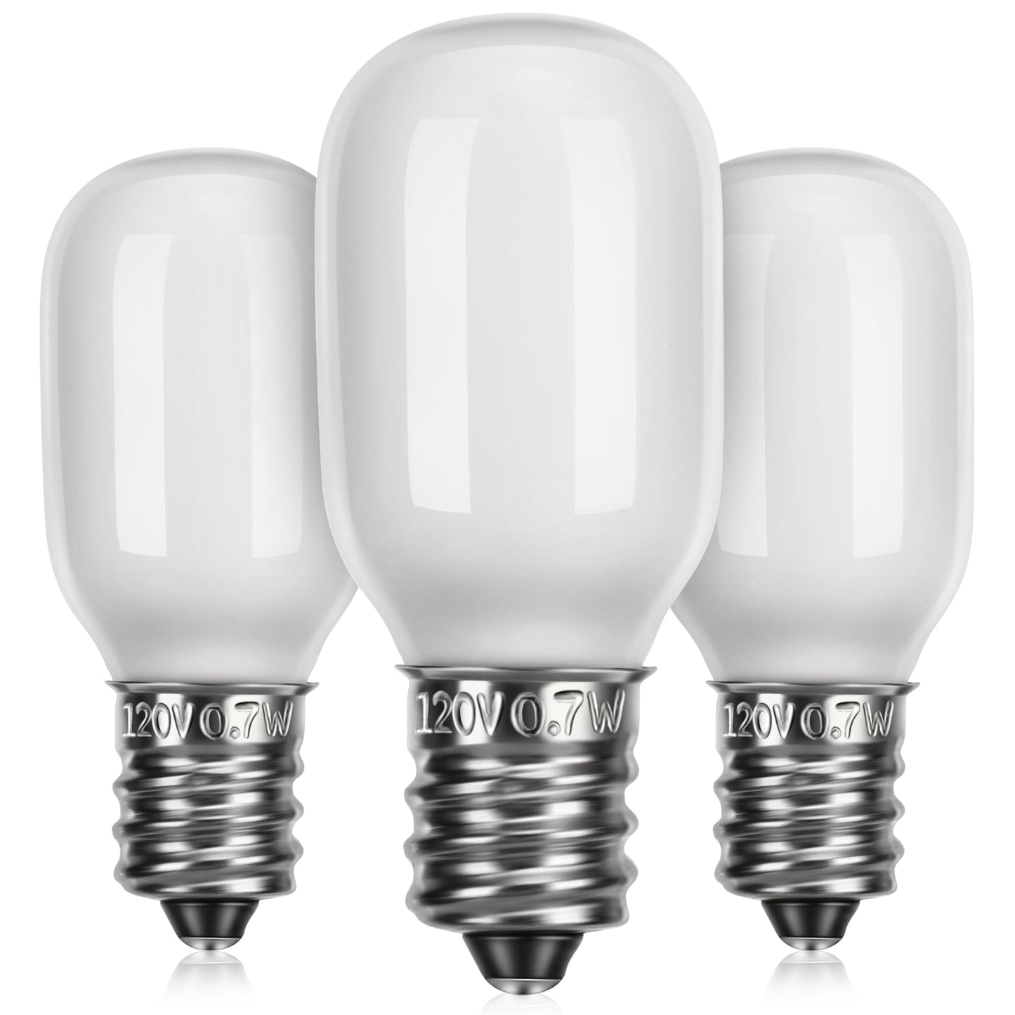 Meonum Christmas Village Replacement Light Bulbs  E12 Candelabra Base T20 Led Bulbs  0.7W 120V Replacement Light Accessories For Villages Houses  Christmas Tree  Halloween Pumpkin(3 Pieces)