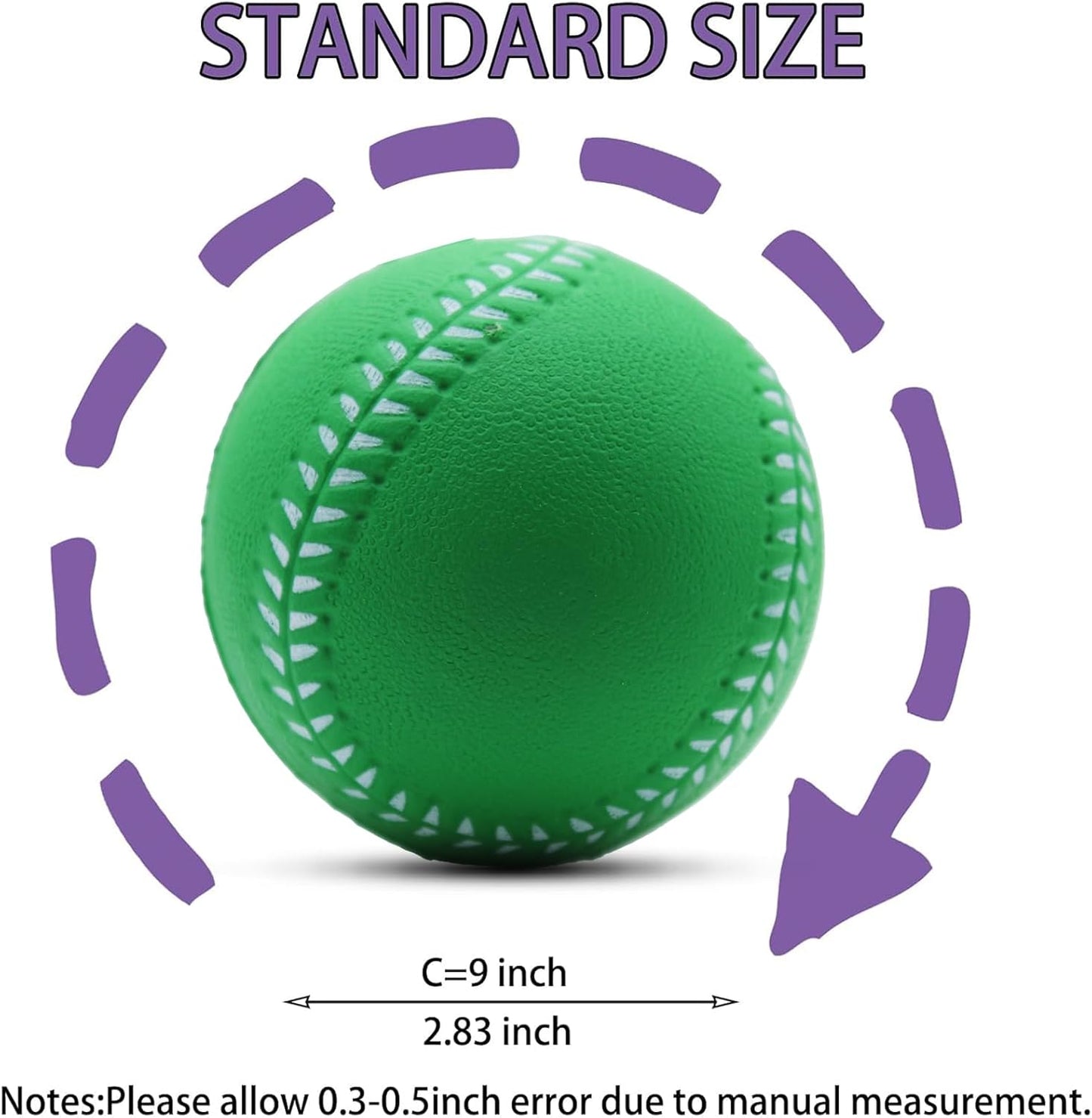 Magicorange Baseball,Foam Baseballs Training Baseballs Unmarked Practice Baseball for Hitting, Soft Toss, Batting, Fielding, Pitching