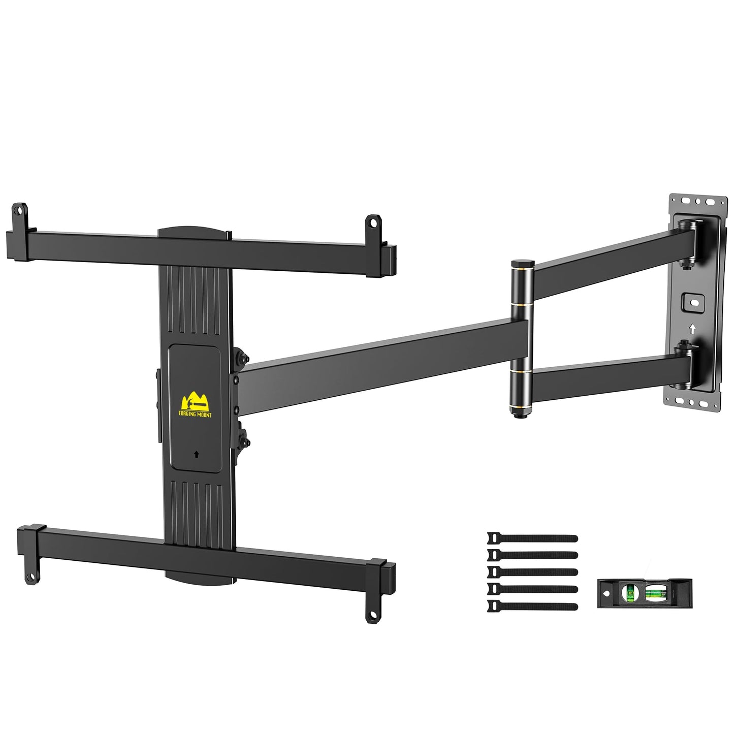 FORGING MOUNT Corner TV Mount Long Arm TV Wall Mount Bracket for 27-70" Screen-Full Motion Wall Mount with 33” Extension Swivel Articulating Arm & Tilt,Single Stud Design VESA 400x400mm, Holds 100 lbs