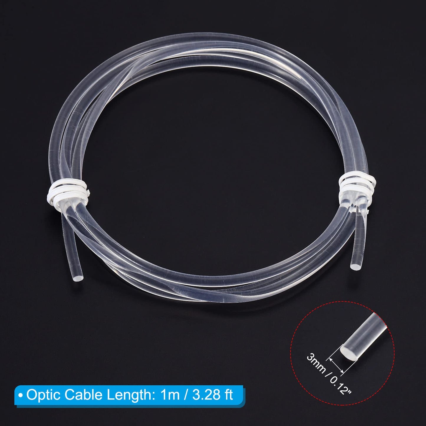 Patikil 3Mm 1M Pmma Side Glow Fiber Optic Cable Kit  With Led Aluminum Illuminator 12V 1.5W Guide Light Source Decoration For Home Diy Lighting  Blue
