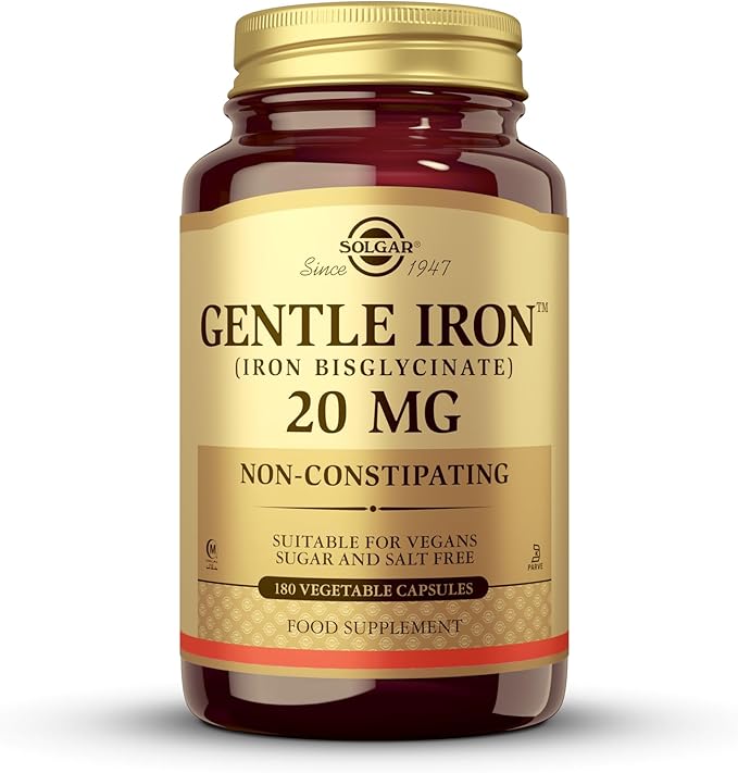 Solgar Gentle Iron - Ideal for Sensitive StomachsRed Blood Cell Supplement & Methylcobalamin (Vitamin B12) 5000 mcg, 60 Nuggets