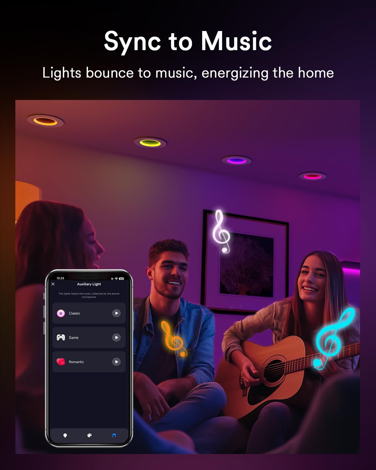 Lumary Smart Retrofit Led Recessed Lighting 5/6 Inch W/Rgb Ring  Etl Rgbai Retrofit Can Light Cct Dimmable  Wi-Fi Bluetooth Connect  66 Scenes Mode  Work With Alexa Google  Cri 90 1000Lm  1 Pack