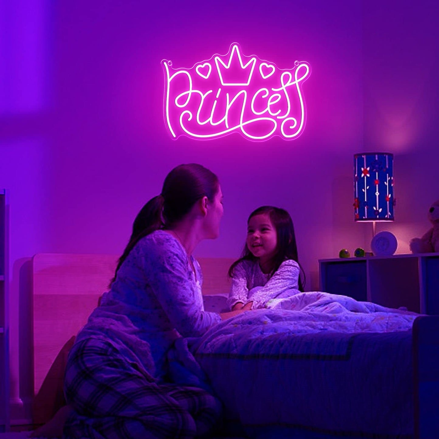 Princess Neon Signs For Wall Decor  Large Led Lights Sign Unique Art Ornaments With Switch  Chirstmas Birthday Party Decoration  Gift For Girl Boys.