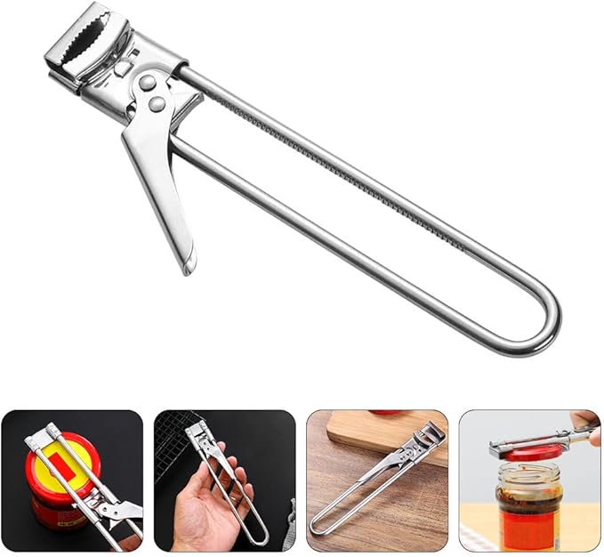 Bottle Jar Opener, Adjustable Multifunctional Stainless Steel Can Opener, Portable Jar Lid Gripper for Kitchen Household Use