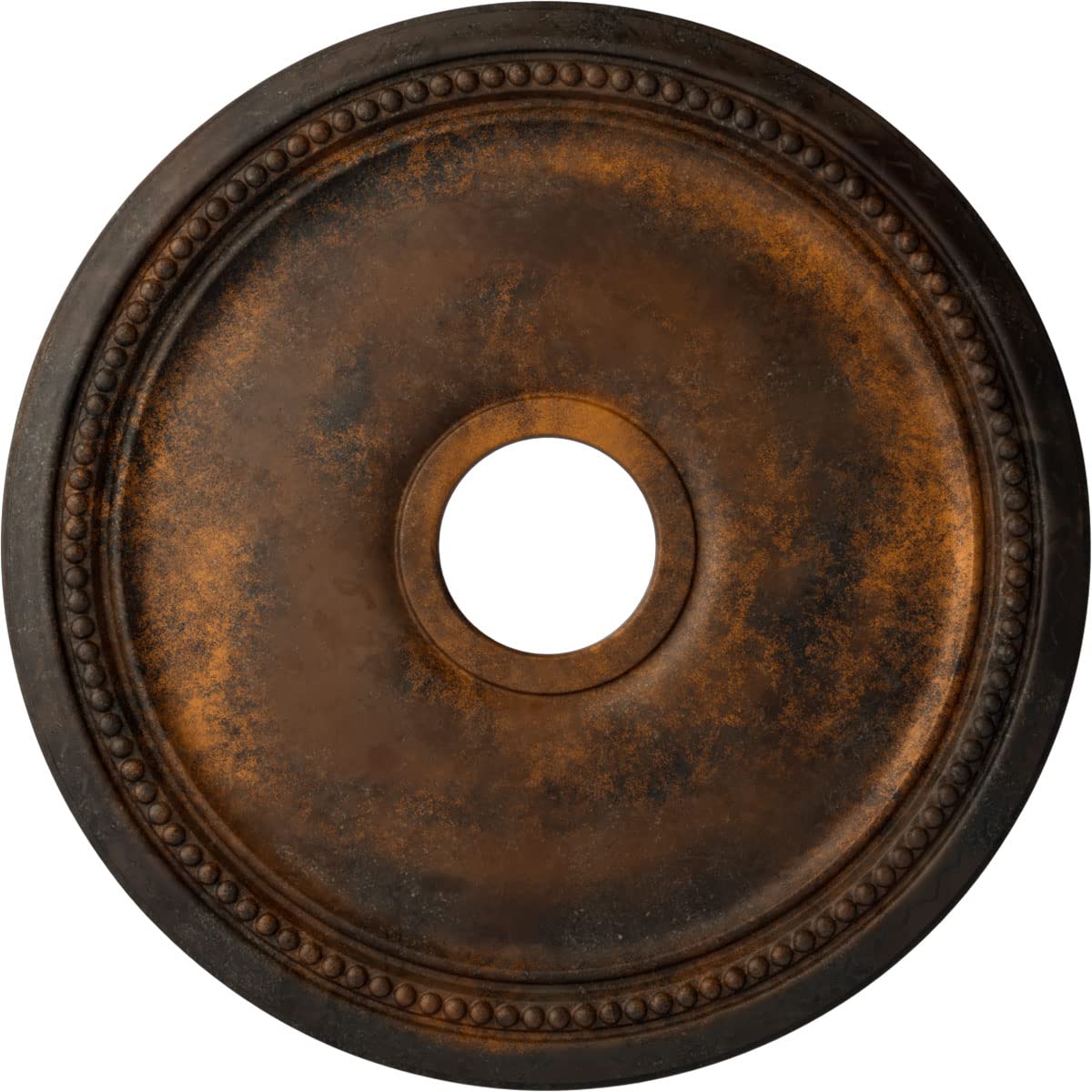 Ekena Millwork Cm18Dirus Diane Ceiling Medallion, 18Od X 3 5/8Id X 1 1/8P (Fits Canopies Up To 5 3/8), Hand-Painted Rust