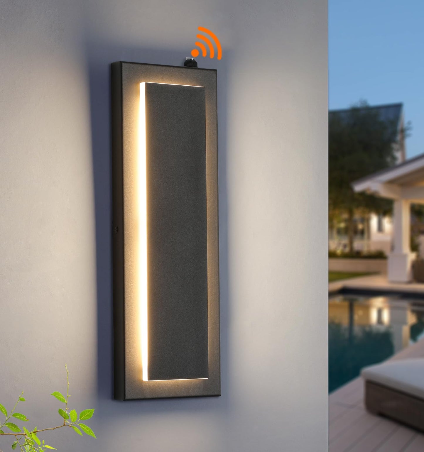 Tewei Led Outdoor Wall Sconce Dusk To Dawn Outdoor Lighting  Modern Exterior Lighting Fixtures Matte Black Led Outdoor Wall Lights For House Front Porch  Warm White 3000K  1 Pack
