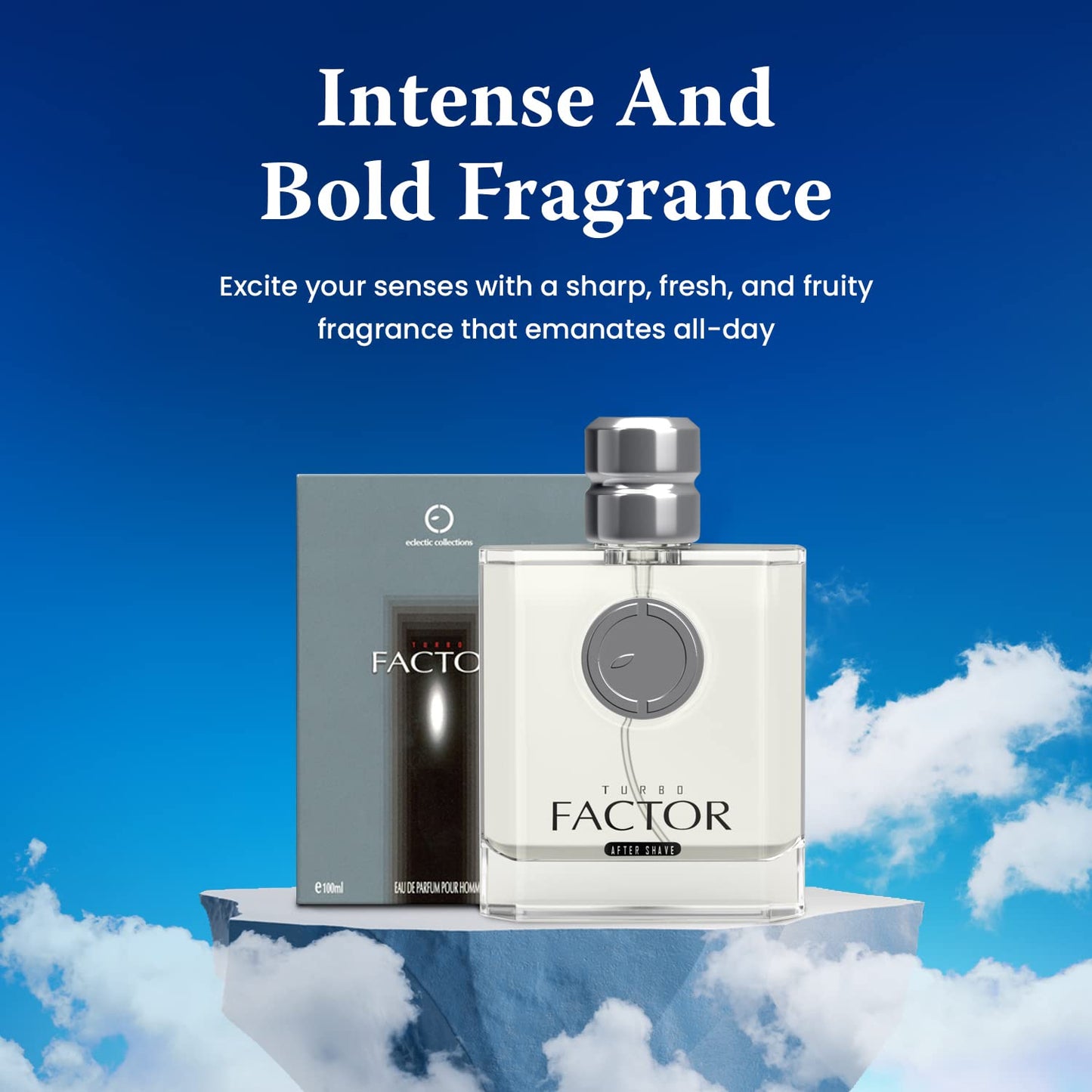 Eclectic Collections Factor Turbo Eau De Parfum Spray For Men, 3.4 Ounce