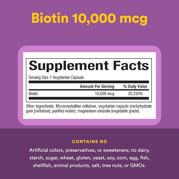 Natural Factors Biotin 10000Mcg, 60 CT