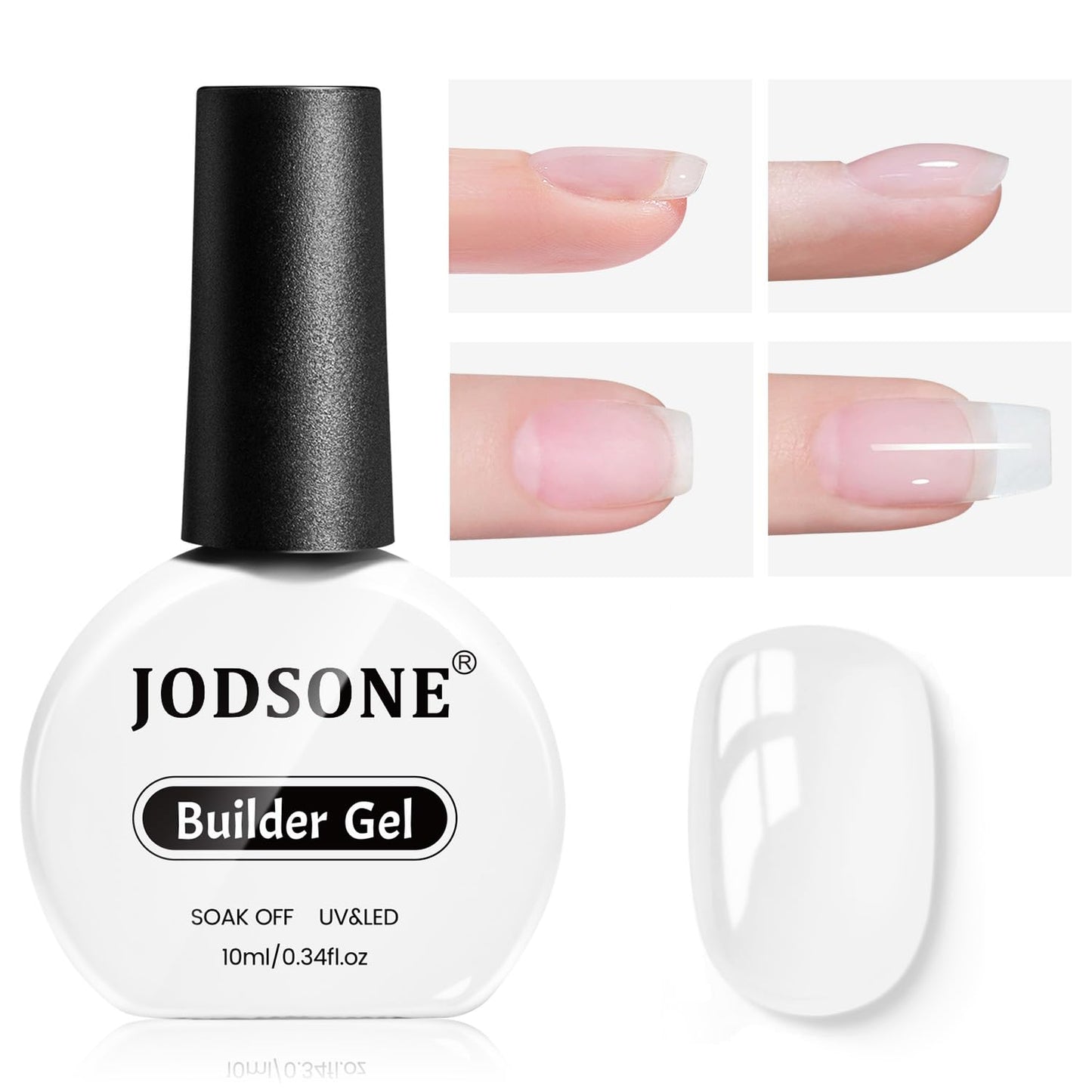 JODSONE 10ml Builder Gel Nail Set Building Nail for Nail Apex and Extension Strengthener Hard Need to Cured by Nail Lamp