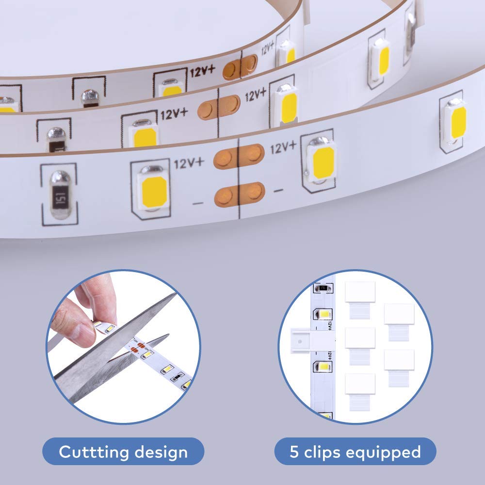 Govee LED Strip Lights, 32.8ft Dimmable White Light, 600 LEDs, Model H6187, Plastic Material, Daylight White