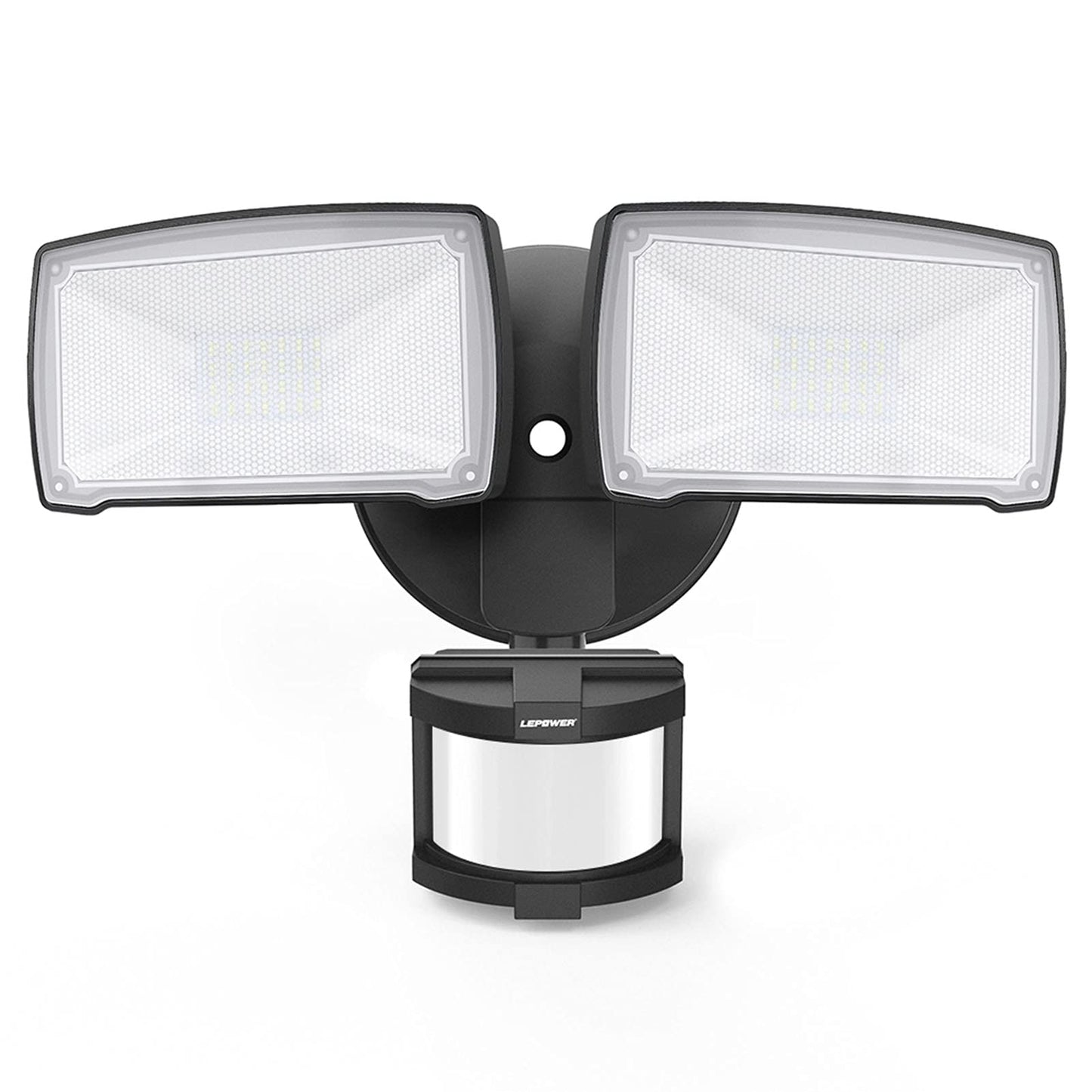 LEPOWER LED Security Lights, 30W 3200LM Motion Sensor, IP65 Waterproof, Black, Model YY01A-BL