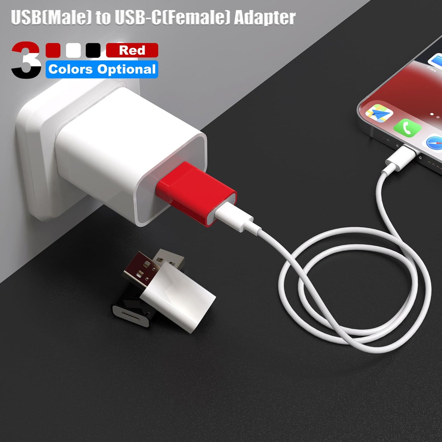 Lmuboy Usb To Usb-C Adapter Pack-4,Compatible With Apple Magsafe Watch 7/8/9/10/Se/Ultra,Type-C Female To Usb Male Adapter For I
