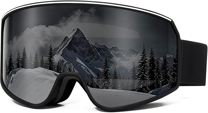 VEWOE Ski Goggles OTG for Men Women, Anti-fog UV Protection Snowboard Goggles Snow Goggles Skiing Snowmobile for Adult Youth