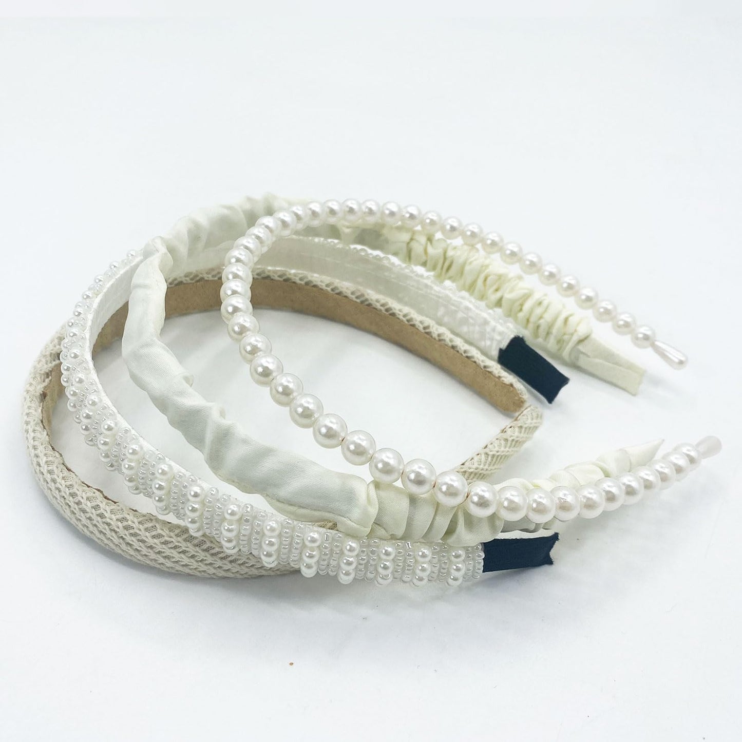 MEFINESHOW 7PK Different Pearl Headbands for Women Cute Faux Pearl Headband for Women Trendy Non Slip Hairband White Hair Access