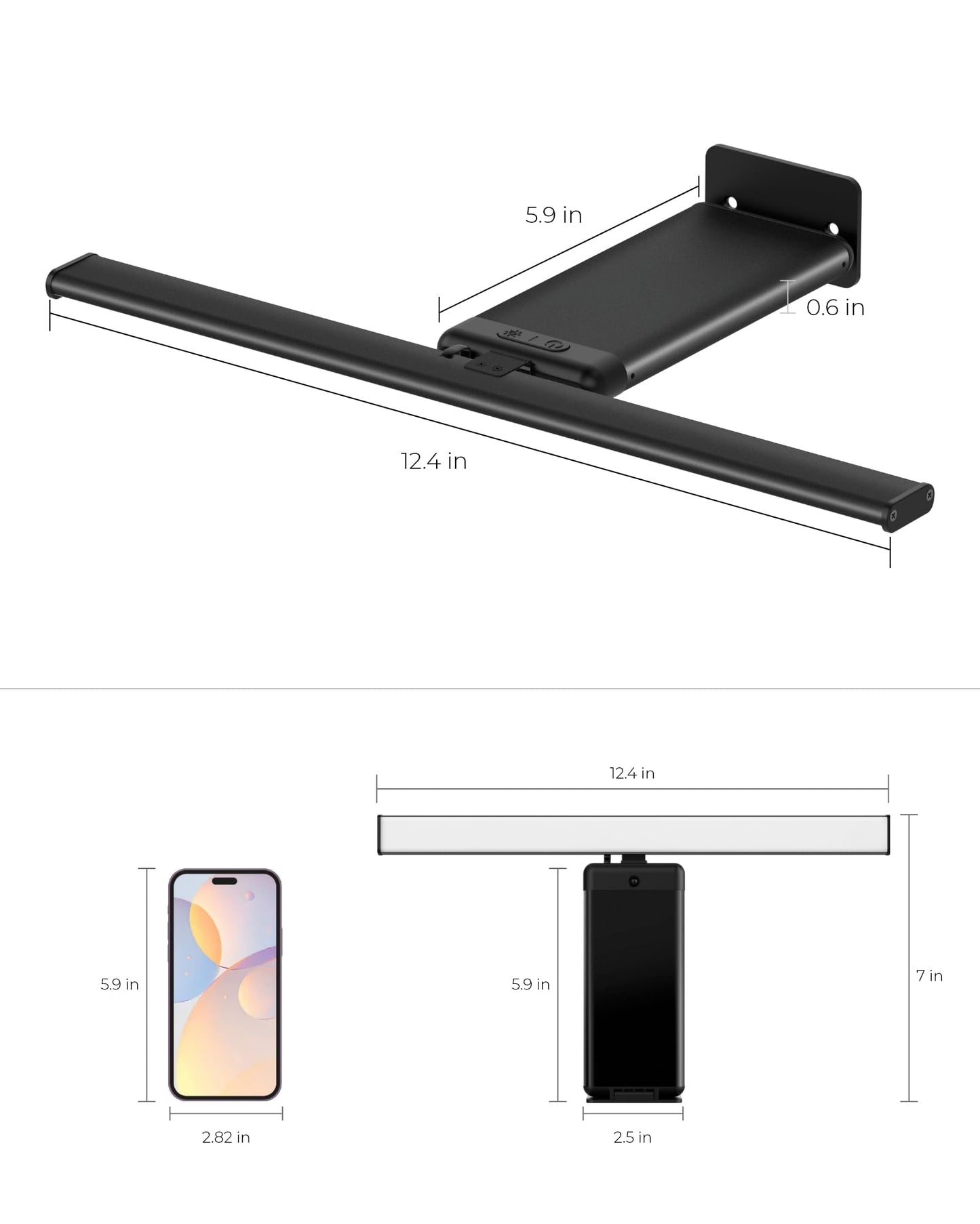 2 Pack Picture Light for Wall Rechargeable Art Light with Remote, 3 Colors & 5 Brightness Levels, 12000mAh Battery Operated Lights for Pictures,Painting,Gallery, Bedroom, Hallway, Frame, Living Room